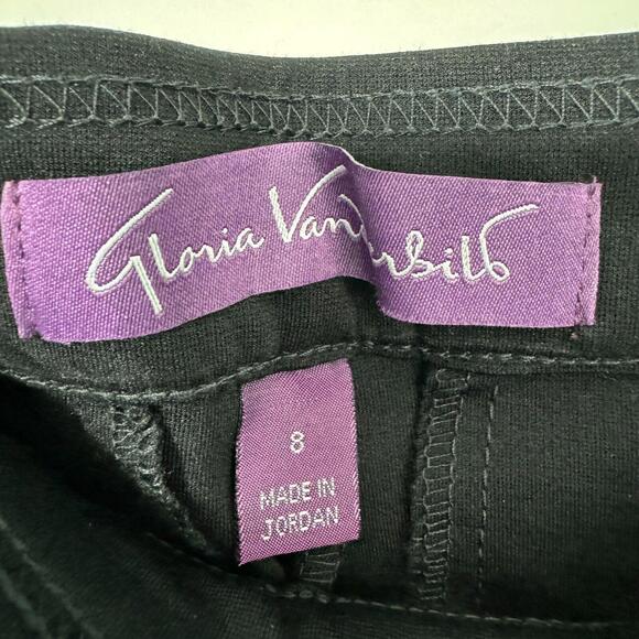 Gloria Vanderbilt Women’s Size 8 Black Pull On High Rise Ponte Trouser Pants New - Picture 4 of 12